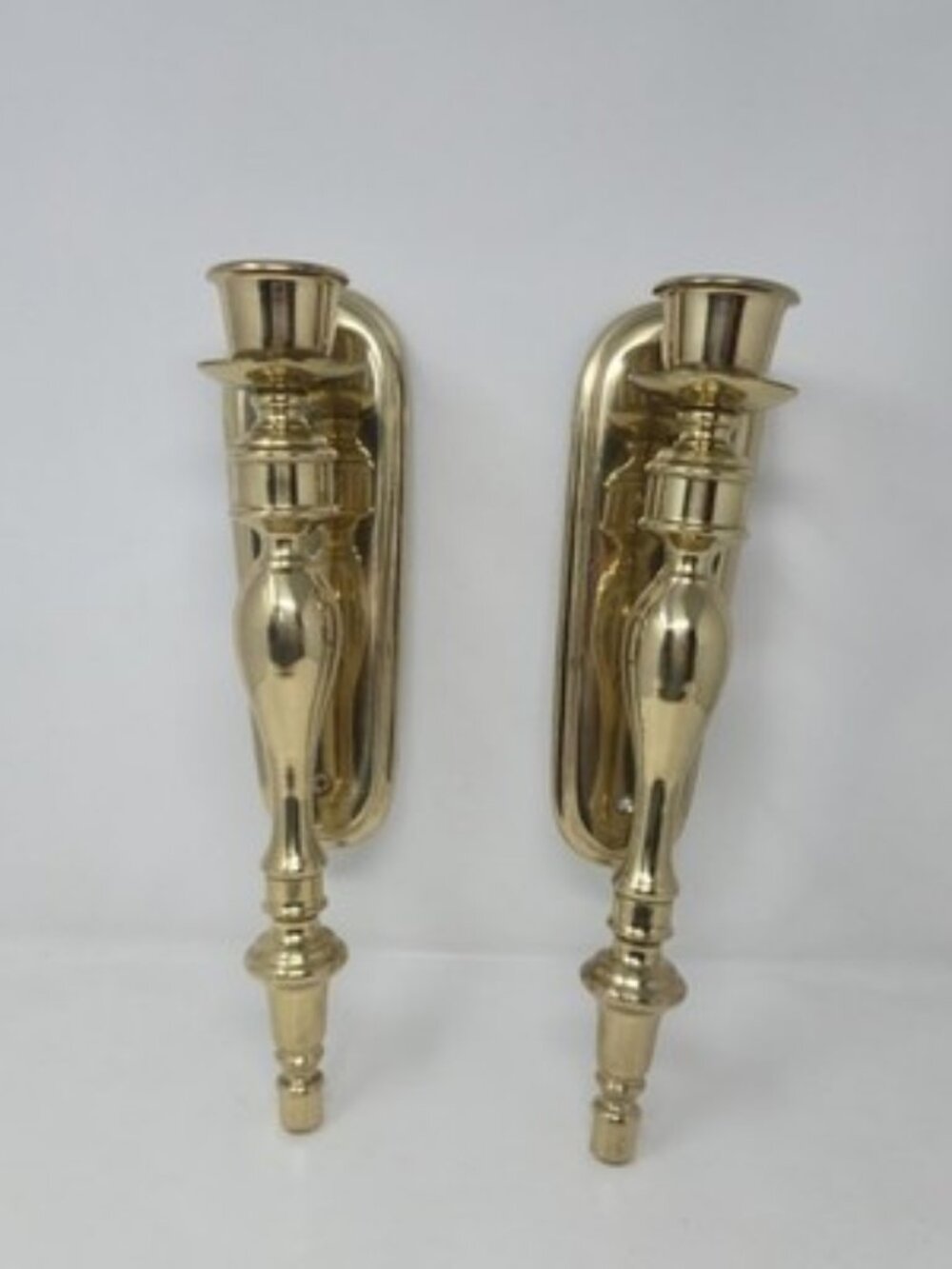 Vintage Solid Brass Wall Sconces Pair Price Products Traditional Candle Holders